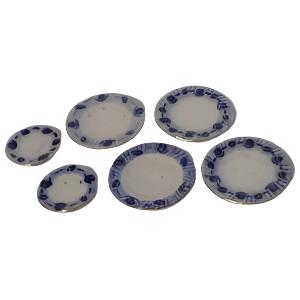 Blue Patterned Plates 6pcs