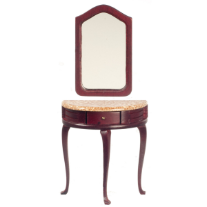 Demi Table With Mirror Mahogany