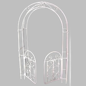 White Wire Archway With Gates