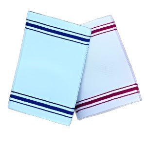 Traditional Red & Blue Edge Pair Tea Towels