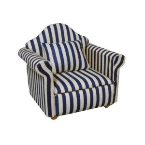Armchair Blue Stripe