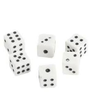 Dice White 6pcs