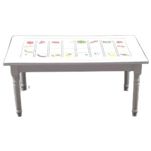 White Kitchen Table With Fruit Decal