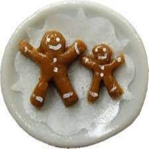 Gingerbread Men Cookies on A Plate