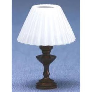 Table Lamp With White Pleated Shade