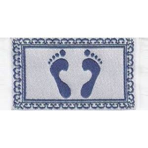 Footprint Bath Mat Blue