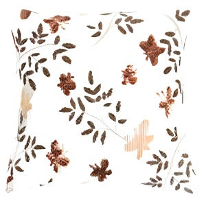 Pillow White With Brown Butterfly