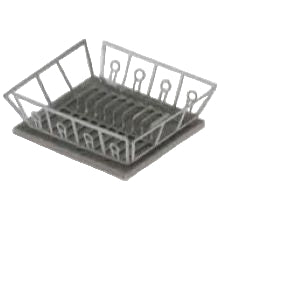 Draining Rack Silver With Mat