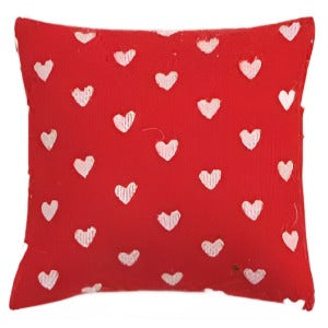 Pillow With White Hearts