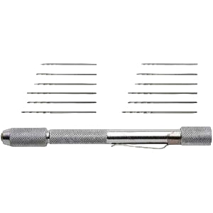 Mini Pin Vise With 12 Assorted Drill Bits