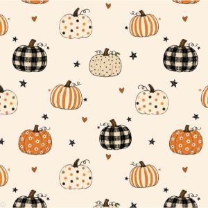 Patterned Pumpkin Wallpaper