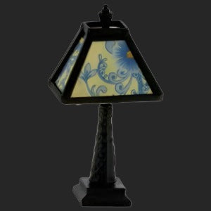 Ornate Tiffany Lamp Black