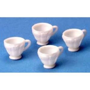 White Table Cups 4pcs