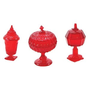 Candy Dishes Red