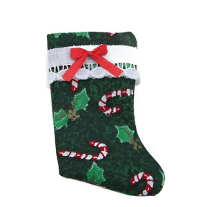 Candy Cane Stocking With Lace