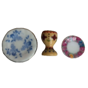 2 Plates & Yellow eggcup Set