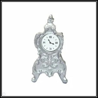 Silver Mantle Clock