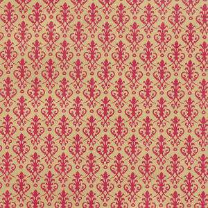 Victorian Red On Gold Wallpaper