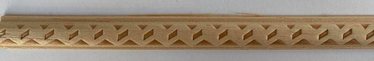 Wood Trim Engraved Cubic Design