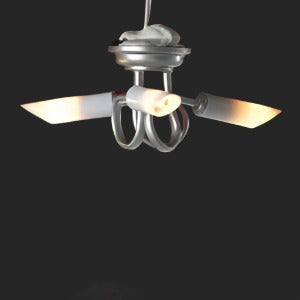 Modern 'Silver' Triple Ceiling Light