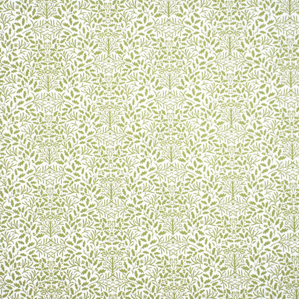 William Morris Green On White Wallpaper