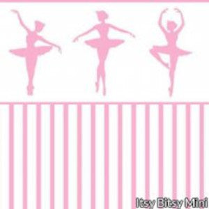 Ballerina Silhouette Pink Stripe