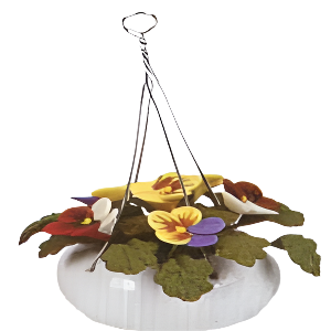 Hanging Basket With Pansies