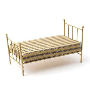 Single 'Brass' Bed And Mattress