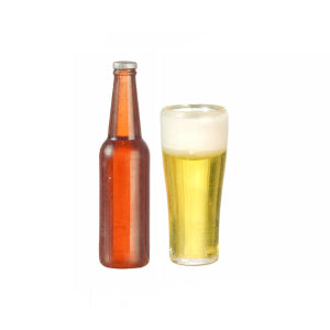 Beer Bottle And Glass