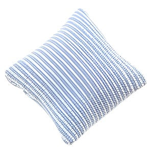 Blue Ribbed Pillow