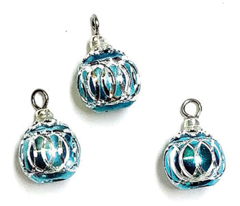 Christmas Tree Ornaments Turquoise 3pcs