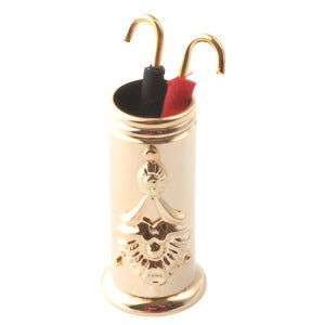 Brass Umbrella Stand With 2 Umbrellas