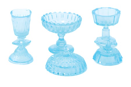 Candy Dishes Blue 3pcs
