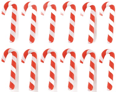Candy Canes Red - White 12pcs
