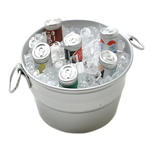 Tub With Ice & Canned Drinks