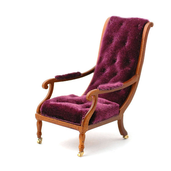 William IV Library Chair With Casters