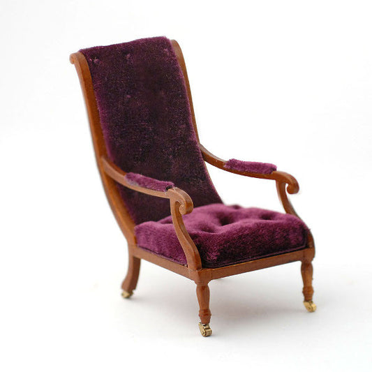 William IV Library Chair With Casters