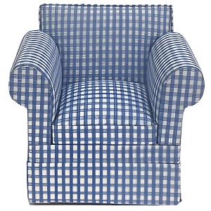 Blue And White Check Chair