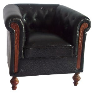 Black Chesterfield Armchair