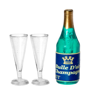 Champagne Bottle & Glasses