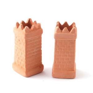 2 Medium Square Chimney Pots