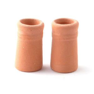Two Small Round Chimney Pots