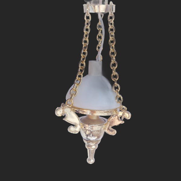 Carriage Light With Gold Chains