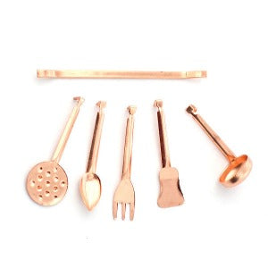 Copper Wall Hanger And Utensils