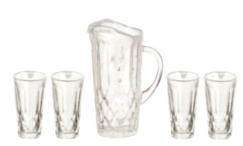 Crystal Jug And 4 Glasses