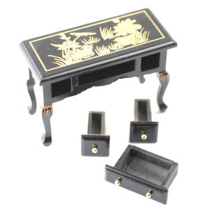 Black Chinese Drawer Table