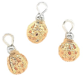 Gold Filigree Ornaments 3pcs