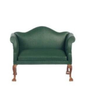 Green 'Leather' Winged Back Couch