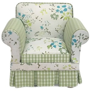 Armchair green Floral