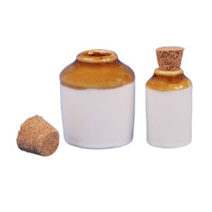 Pair of Stoneware Jars